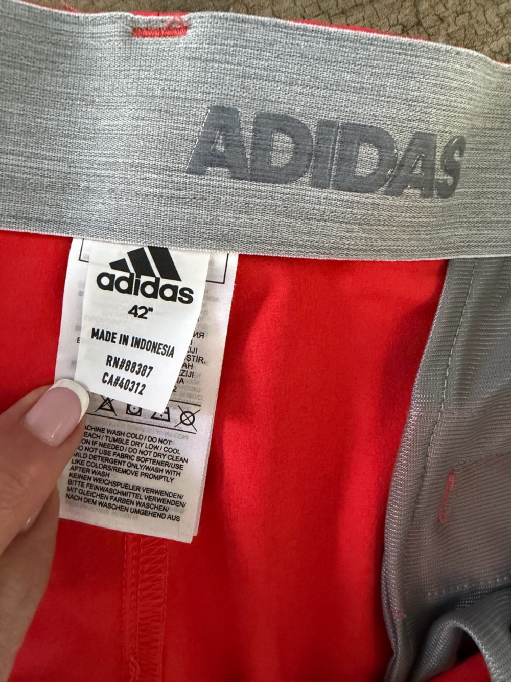 Adidas Men's Golf Shorts, Vibrant Orange, Size 42 - Picture 6 of 7